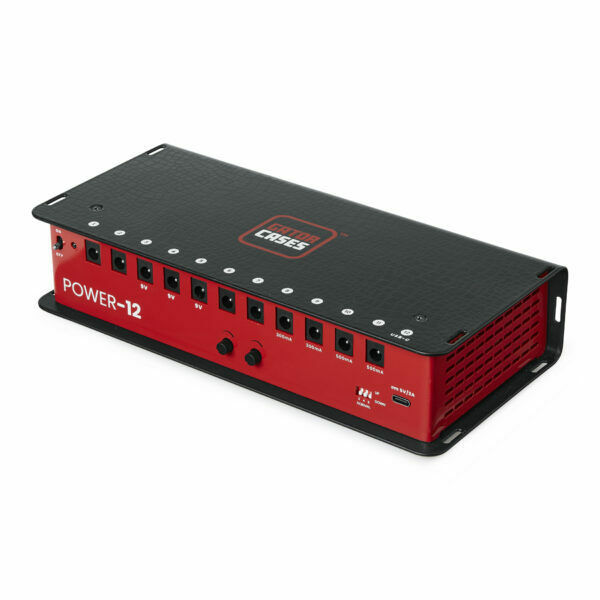 Gator GTR-PWR-12 power supply — top view of black & red enclosure