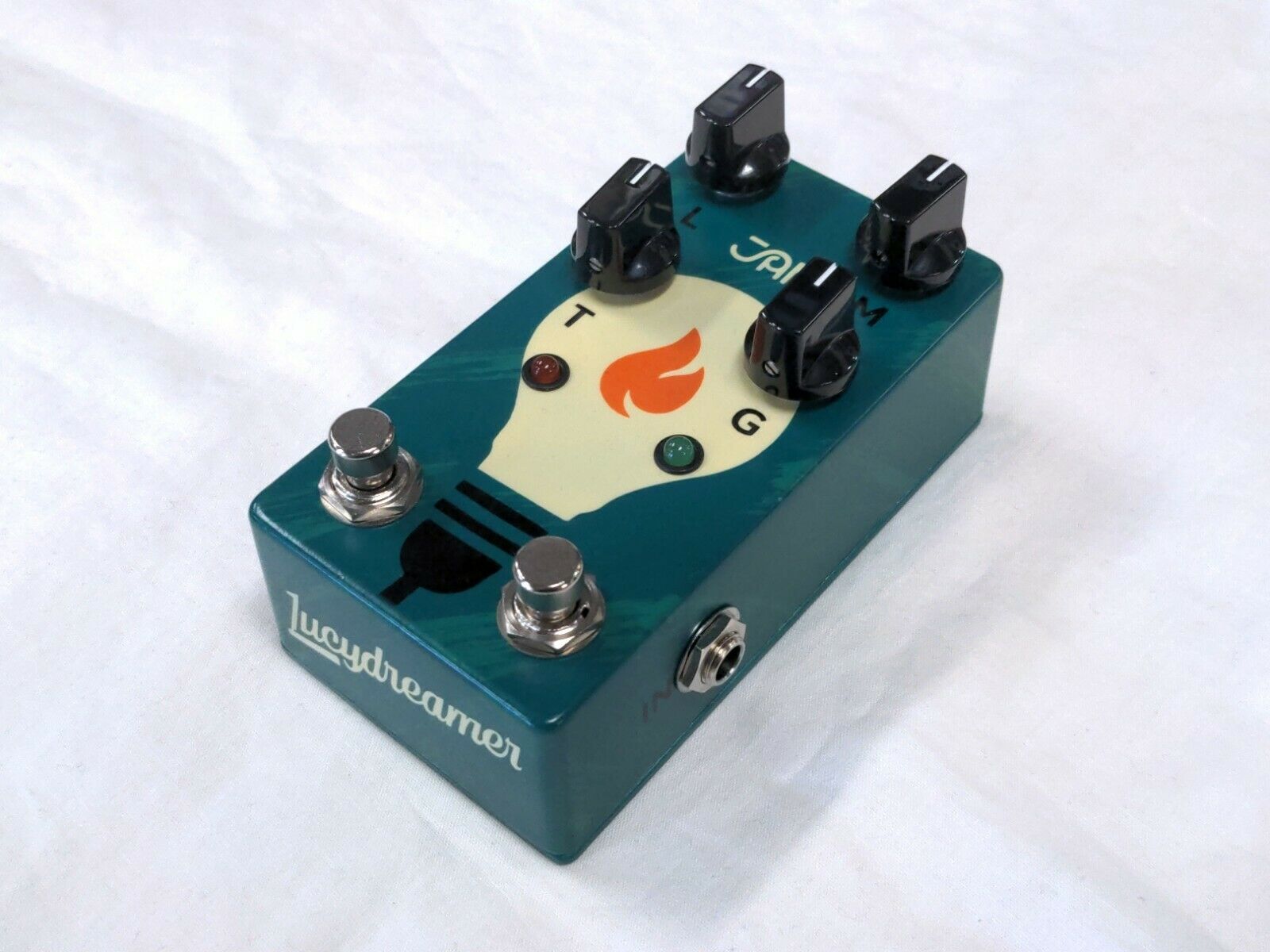 JAM Pedals Lucydreamer overdrive guitar effects pedal side view
