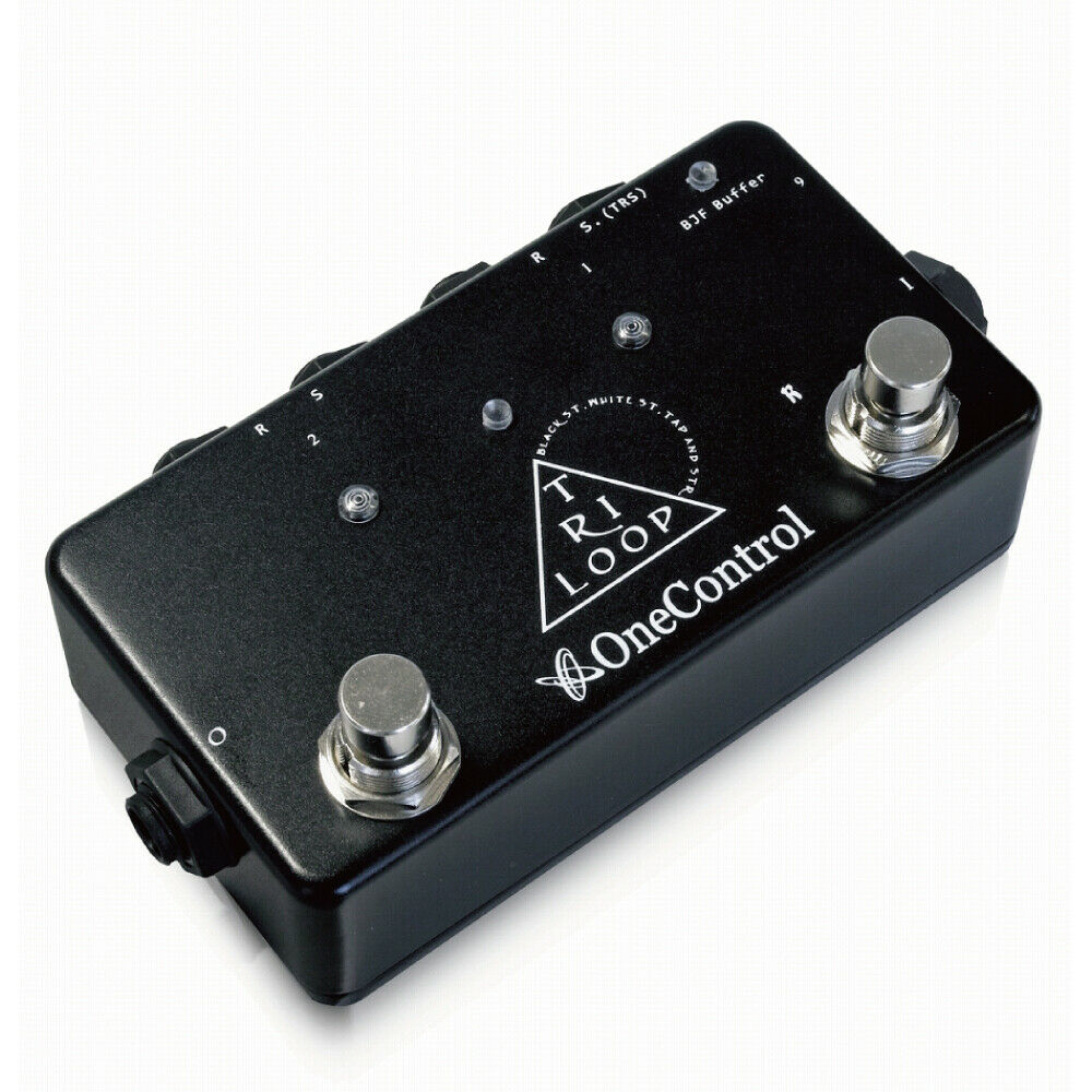 One Control Tri-Loop switcher — angled view of footswitches