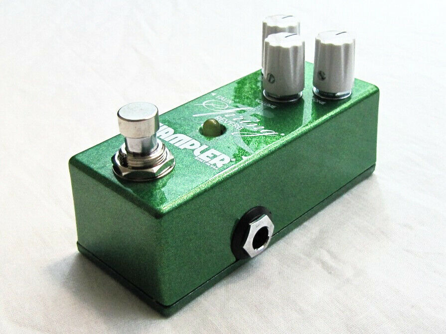 Wampler Mini Faux Spring Reverb green pedal angled view with Depth Tone Volume