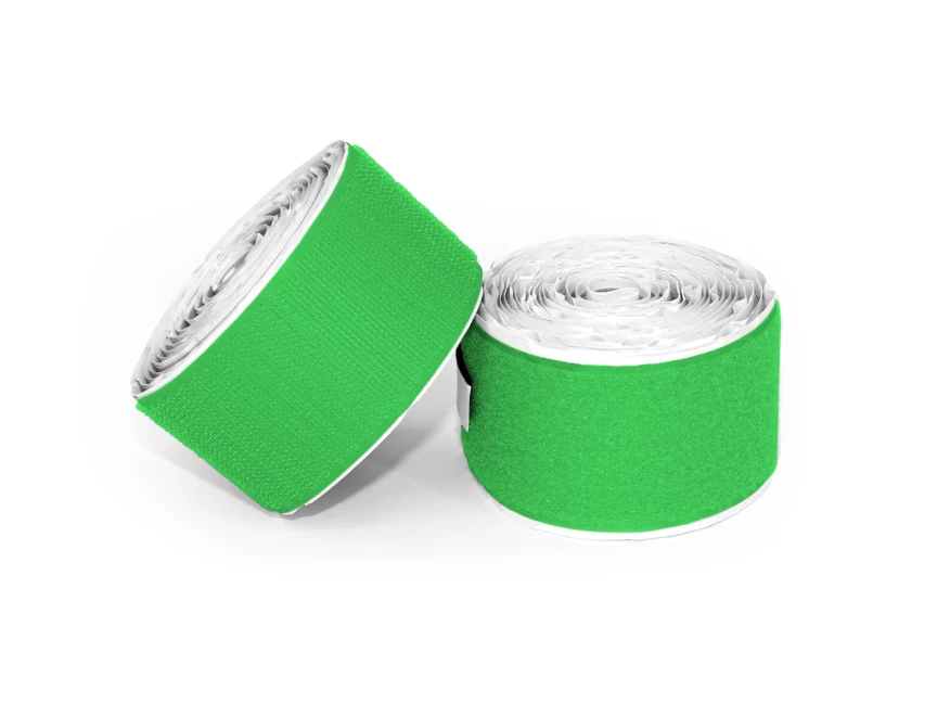 Pedaltrain Hook Loop Love hook-and-loop pedalboard tape — bright green rolls