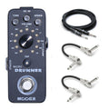 Mooer Micro Drummer drum machine pedal — gray micro enclosure with included cables