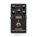 MXR M76 Studio Compressor — black enclosure with gold text, top-down view