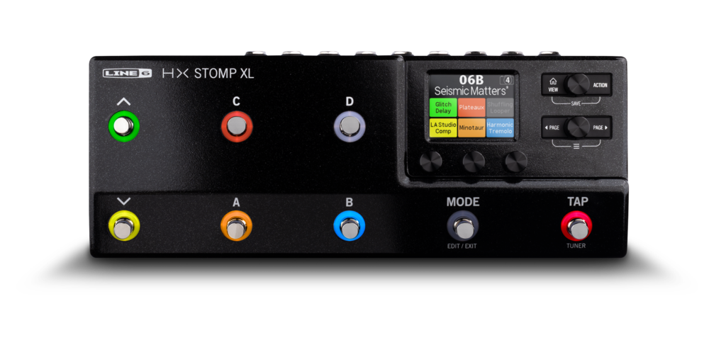 Open Box Line 6 HX Stomp XL multi-effects amp & effects processor pedal, top view