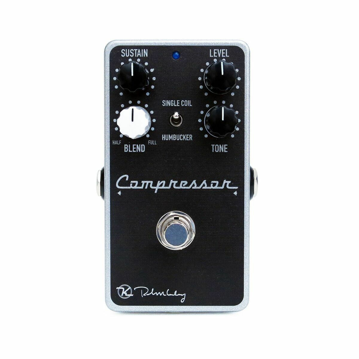 Keeley Compressor Plus guitar pedal - black face with silver chassis