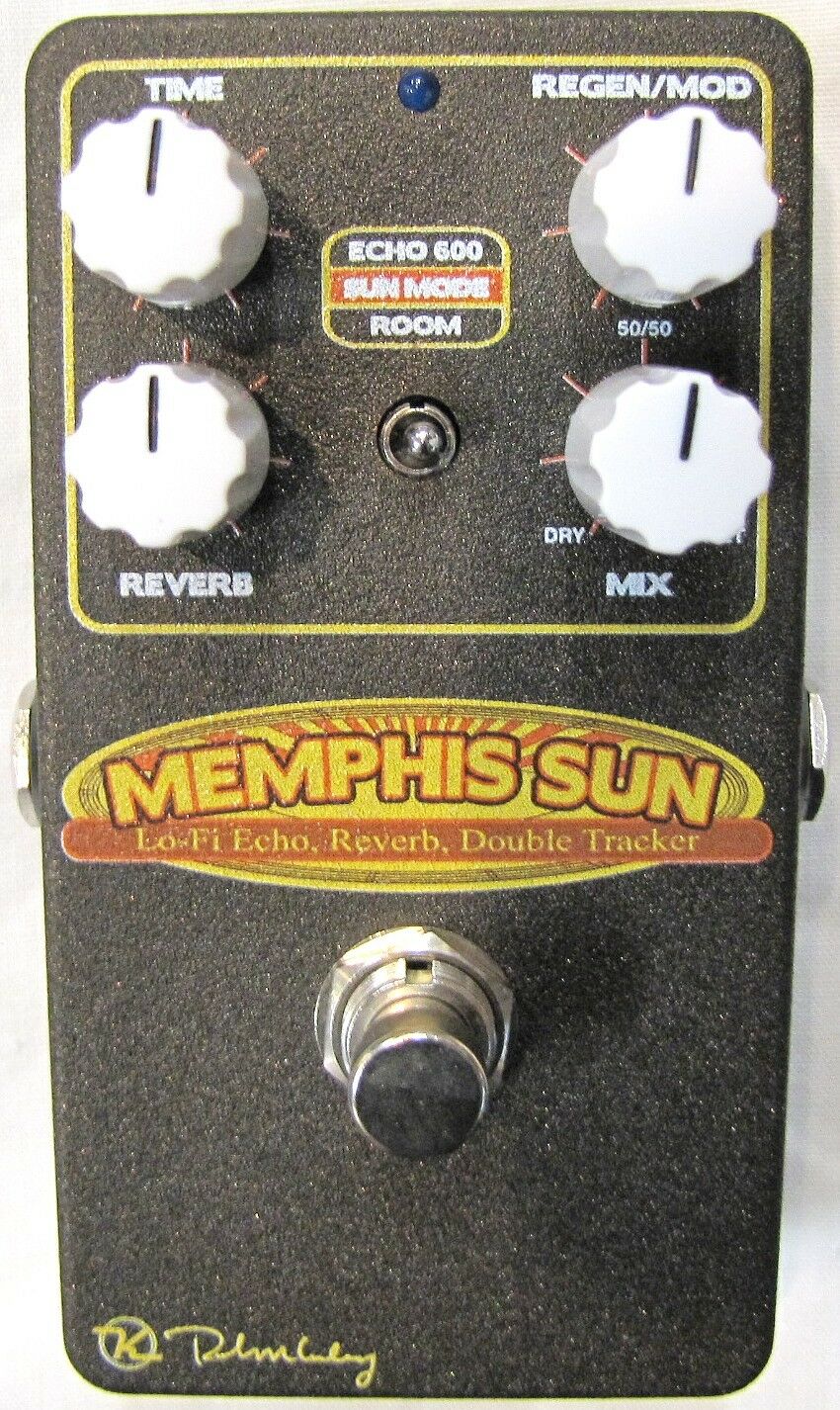 Keeley Memphis Sun Lo-Fi Reverb Echo Double-Tracker pedal — top view black enclosure