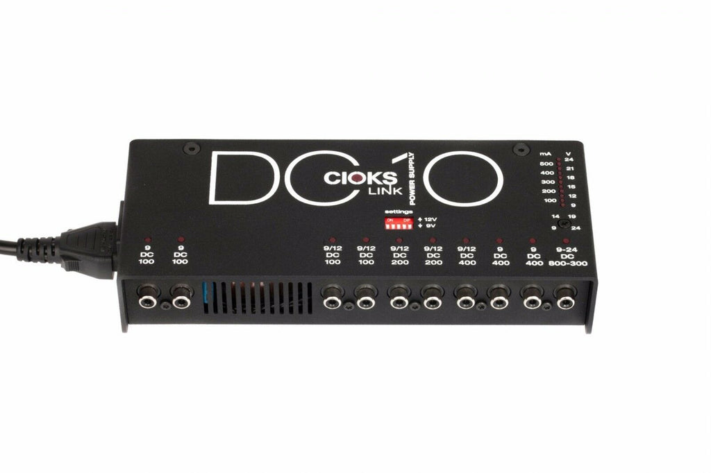 CIOKS DC10 Link power supply — black enclosure, 10 isolated outputs, mA-meter