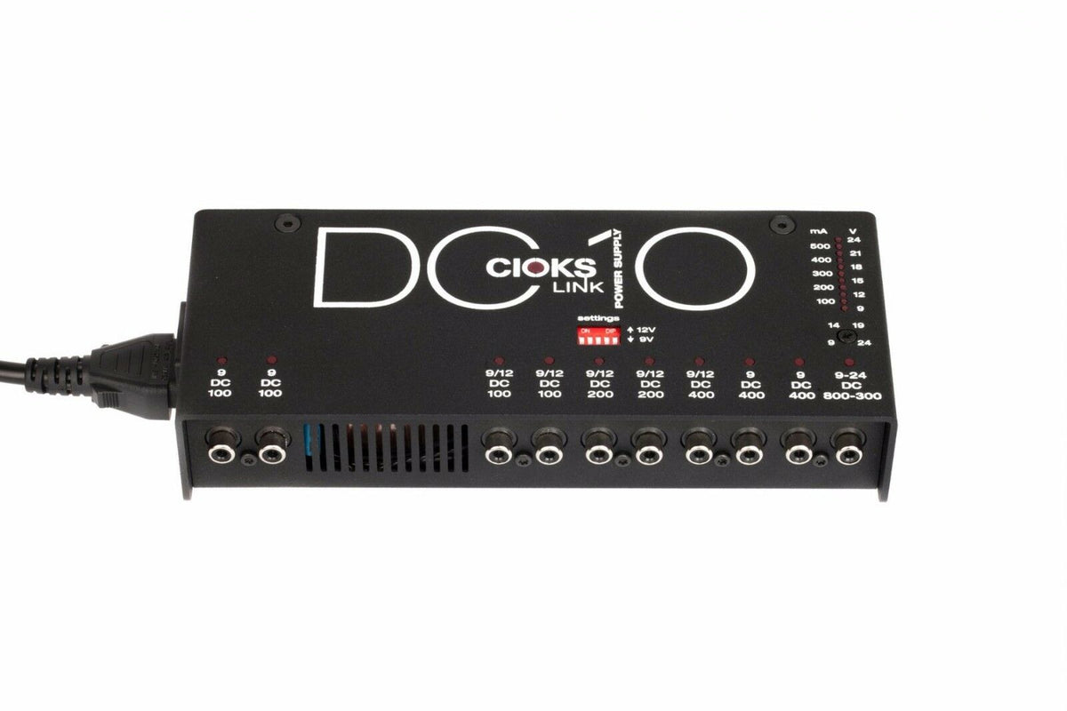 CIOKS DC10 Link power supply — black enclosure, 10 isolated outputs, mA-meter