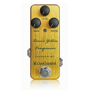 New One Control Lemon Yellow Compressor Guitar Effects Pedal