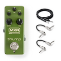 MXR M281 Thump bass preamp pedal — green enclosure with included cables