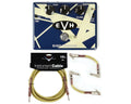 MXR EVH30 5150 Chorus pedal — blue enclosure with cream stripes, top view