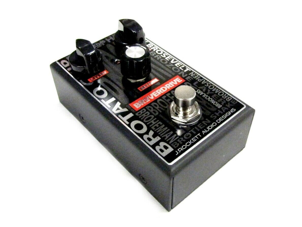 J Rockett Broverdrive overdrive pedal — side jacks detail