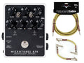 Darkglass Microtubes B7K V2 analog bass preamp pedal — black enclosure with Fender Tweed cables included
