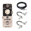 Mooer E-Lady analog flanger pedal — cream enclosure with included cables