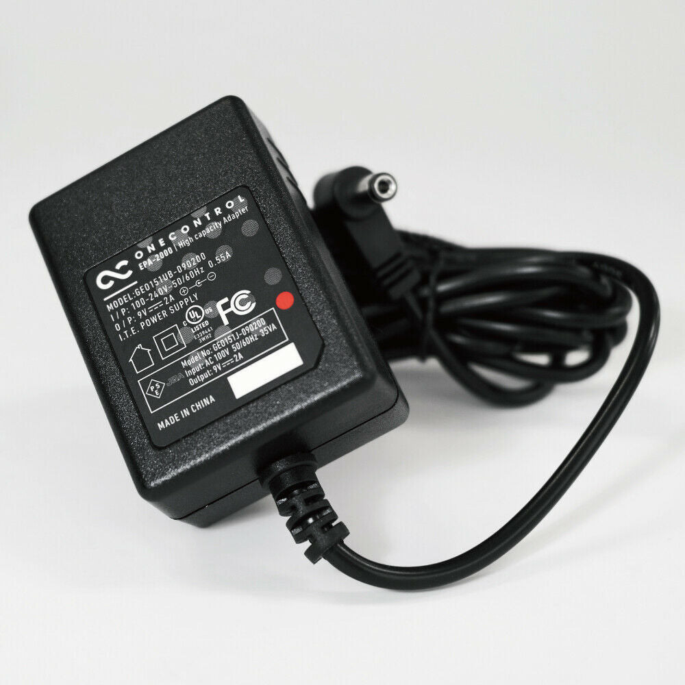 One Control EPA-2000 power supply — black 9V adapter, alternate view