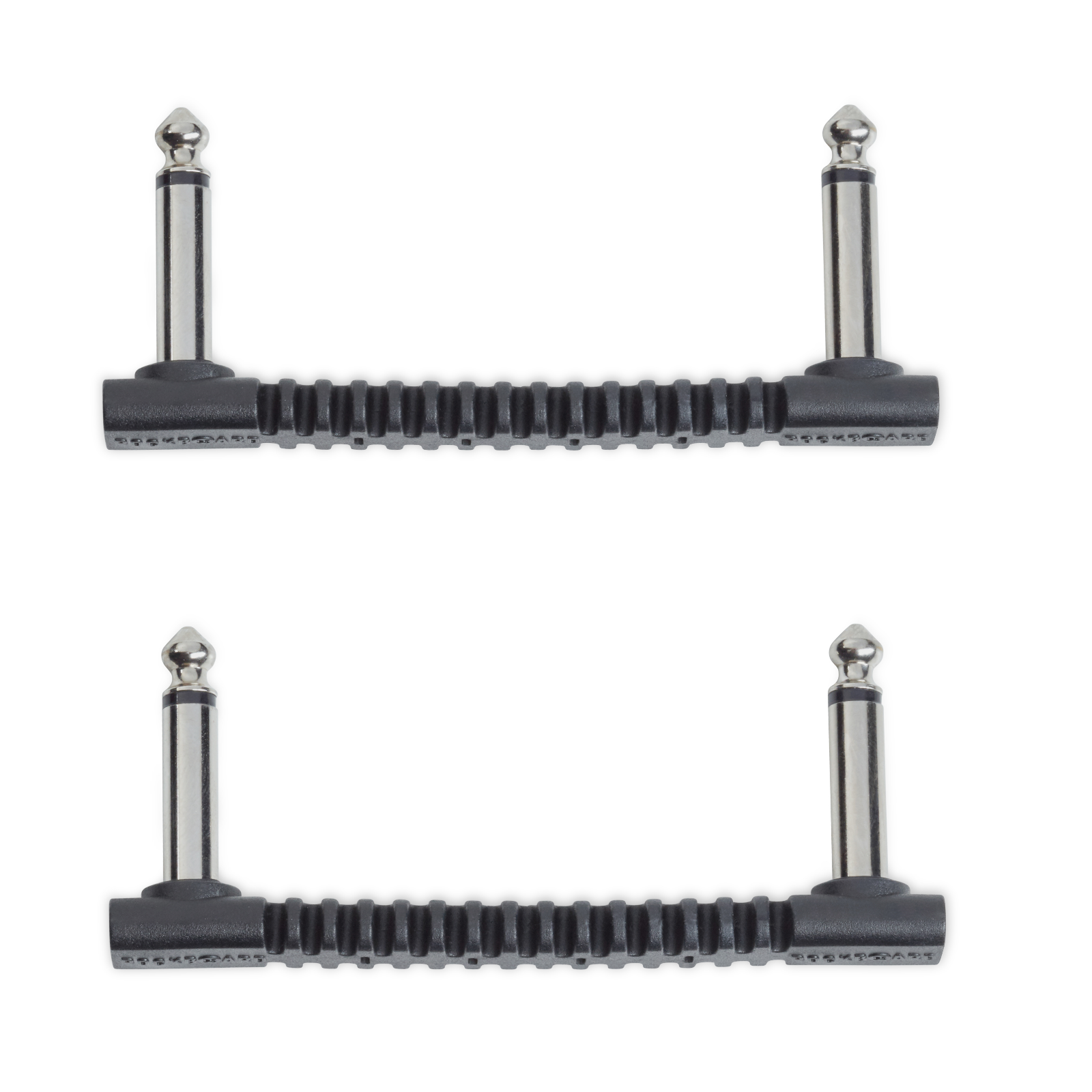 Two RockBoard Bender75 flat patch connectors, side views