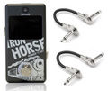 Outlaw Effects Iron Horse tuner and power supply pedal — black enclosure with two included patch cables