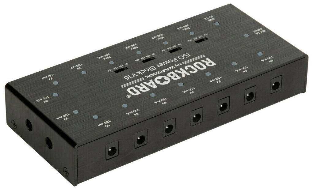 RockBoard ISO Power Block V16 power supply — included flat DC power cables