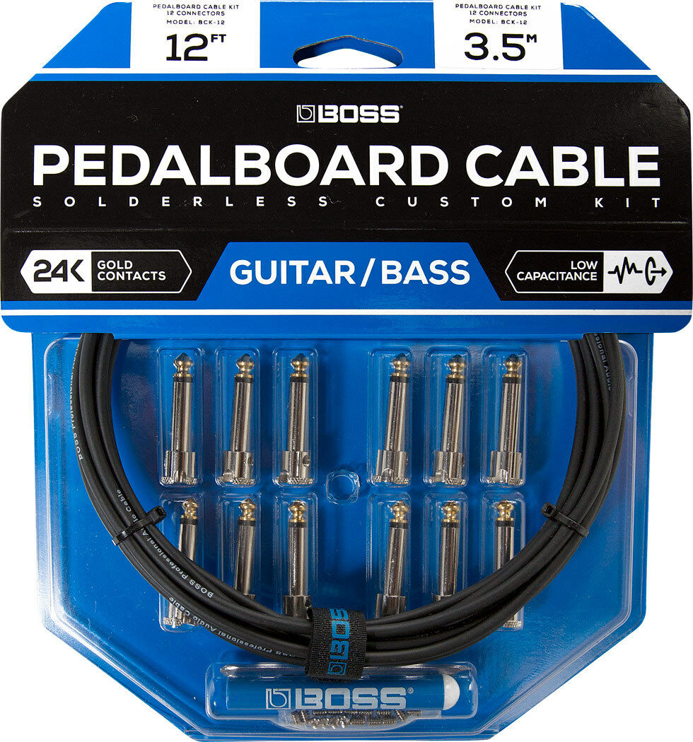 Boss BCK-12 solderless pedalboard cable kit detail view