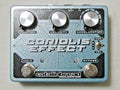 Catalinbread Coriolis Effect pedal — light blue enclosure, Position/Velocity/Acceleration knobs