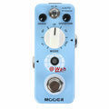 Mooer @Wah digital auto wah pedal - front, light blue micro enclosure