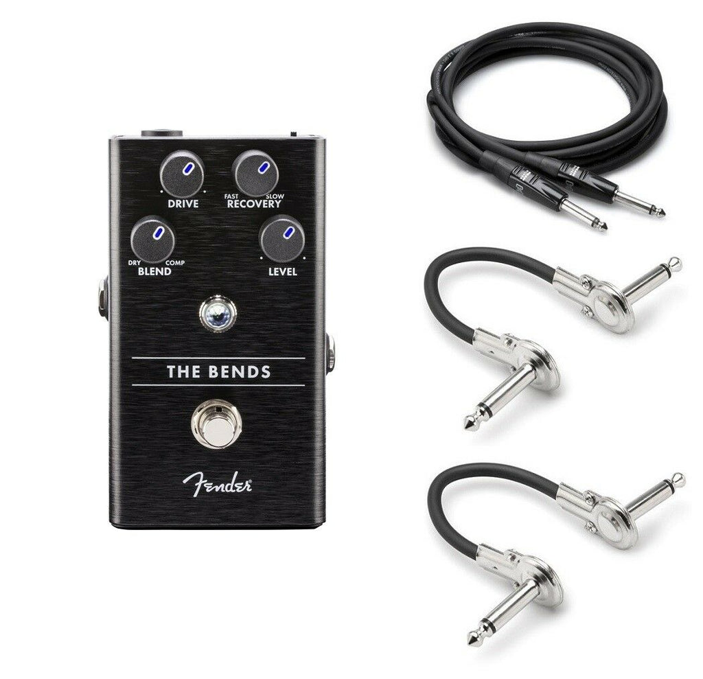 Fender The Bends Compressor Guitar Pedal - Black Enclosure Front View