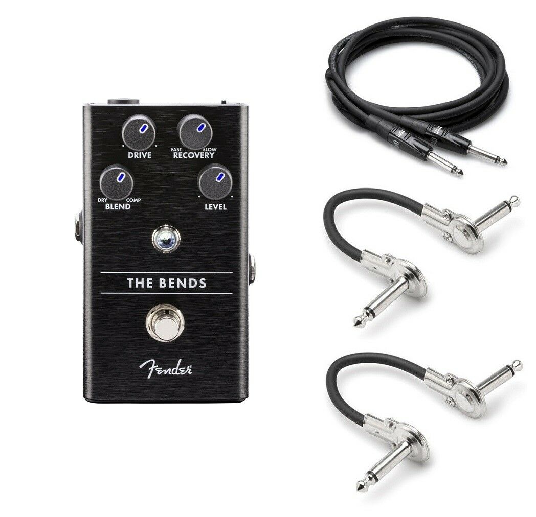 Fender The Bends Compressor Guitar Pedal - Black Enclosure Front View
