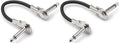 2 New Hosa Low Profile Flat Pancake Right Angle 6" Patch Cables IRG-1005 2 Pack
