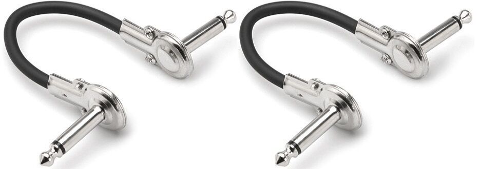 2 New Hosa Low Profile Flat Pancake Right Angle 6" Patch Cables IRG-1005 2 Pack