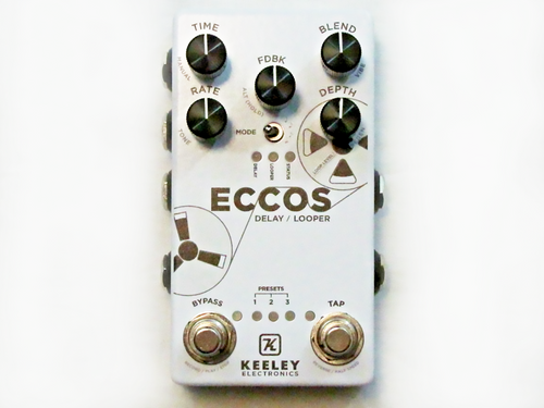 Keeley ECCOS Delay Looper pedal - white enclosure top view
