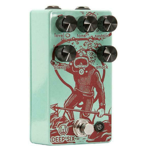 Walrus Audio Deep Six V3 compressor pedal — alternate angle showing controls