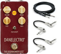 Danelectro Eisenhower Fuzz pedal - red enclosure with included cables