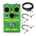 Way Huge Smalls WM41 green Swollen Pickle fuzz pedal with included Hosa cables