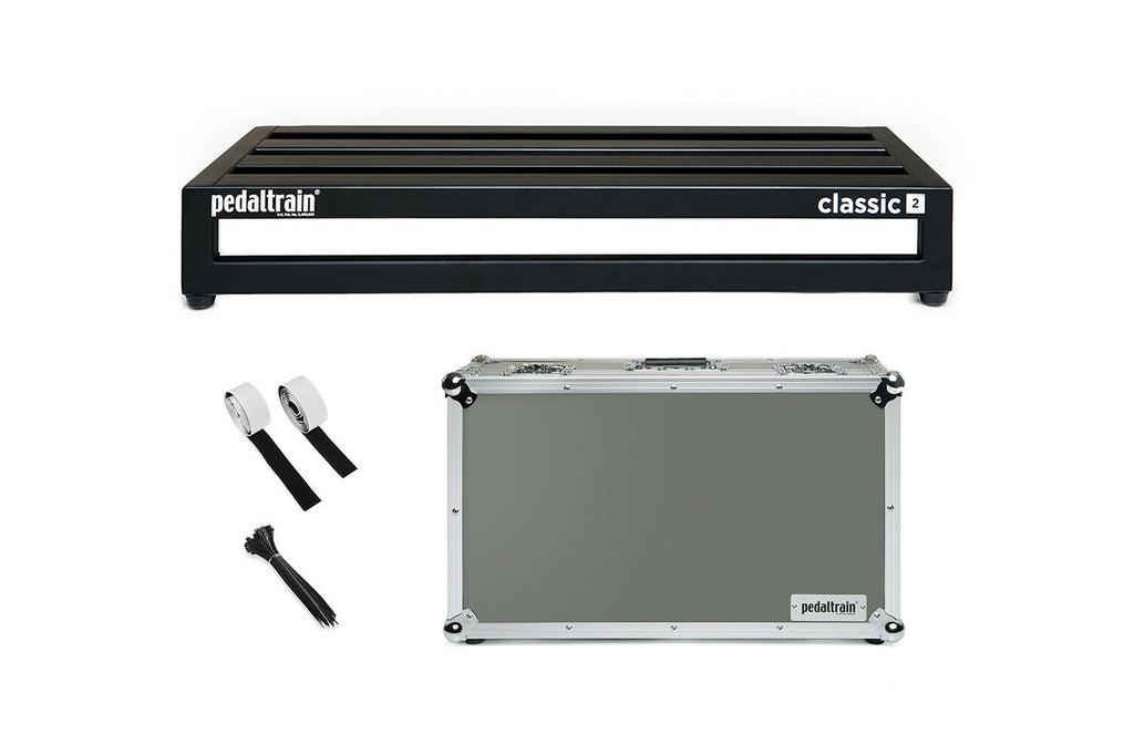 Pedaltrain Classic 2 pedalboard — black board top view