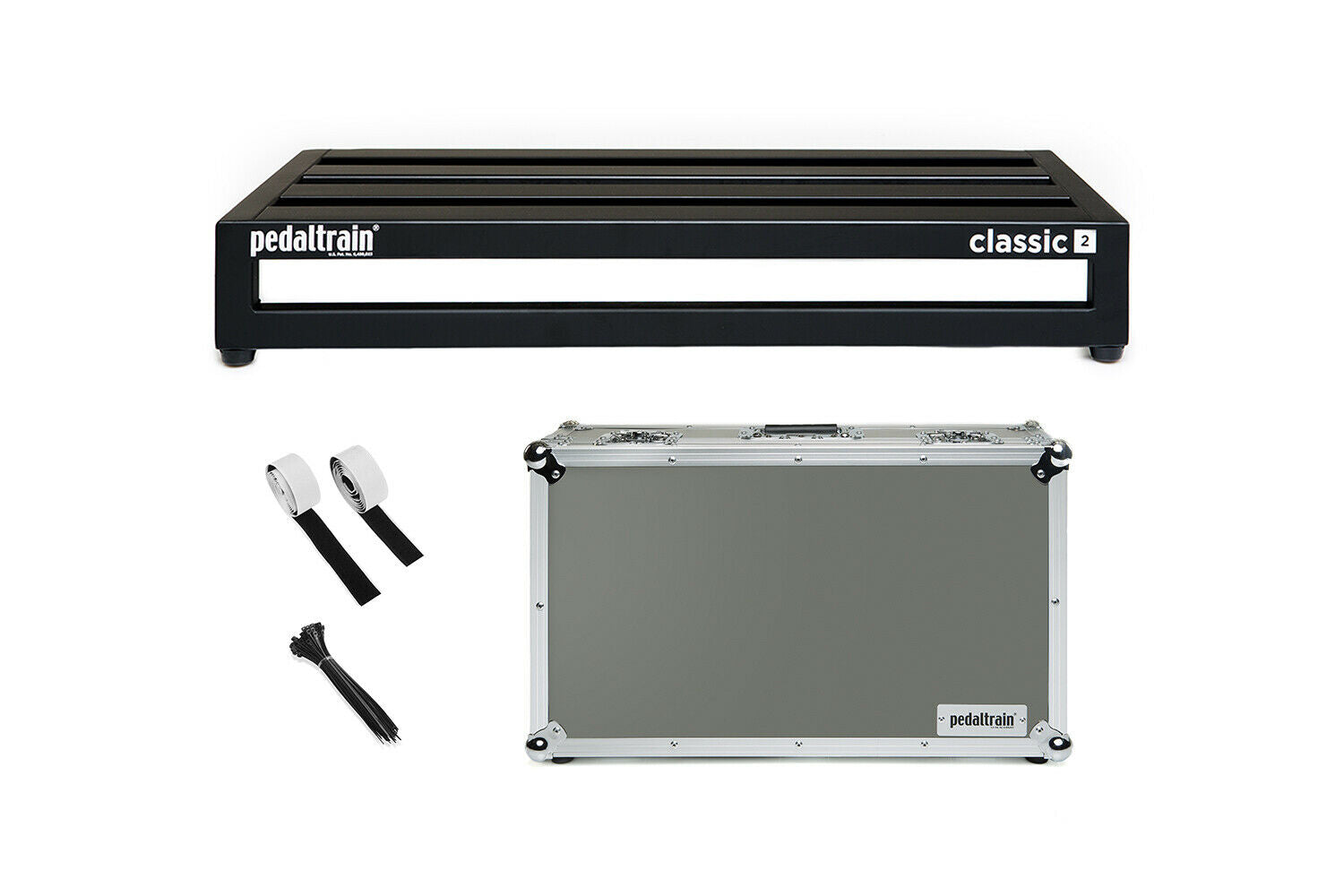 Pedaltrain Classic 2 pedalboard — black board top view