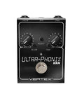 Vertex Ultraphonix HRM black overdrive pedal front view with Master, Volume, Accent, Tone, Ratio knobs