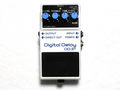 Used Boss DD-3T Digital Delay pedal, white with blue knobs, top view