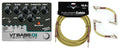 Tech 21 SansAmp VT Bass DI black bass pedal with included Fender tweed instrument and patch cables