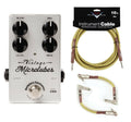 Darkglass Vintage Microtubes overdrive pedal — silver enclosure with included Fender tweed cables