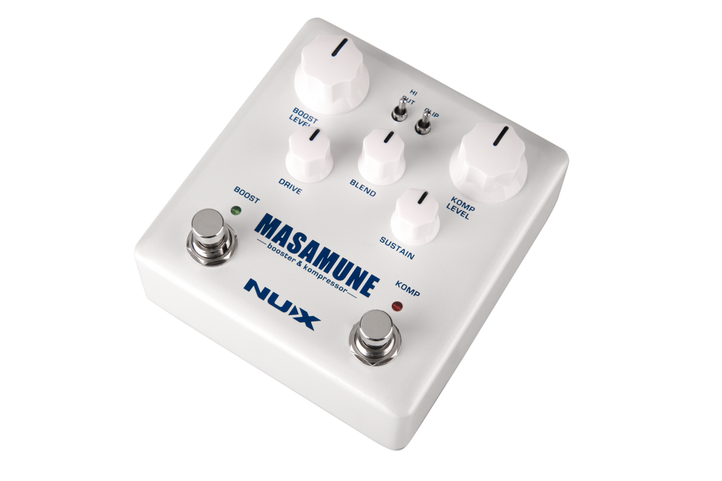NUX Masamune NBK-5 boost and compressor pedal - angled view