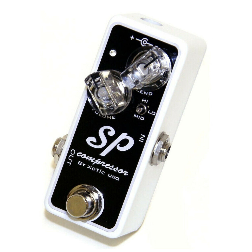 Xotic SP Compressor pedal — angled view of compact compression stompbox