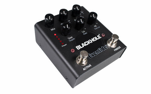 Eventide Blackhole reverb pedal angled view