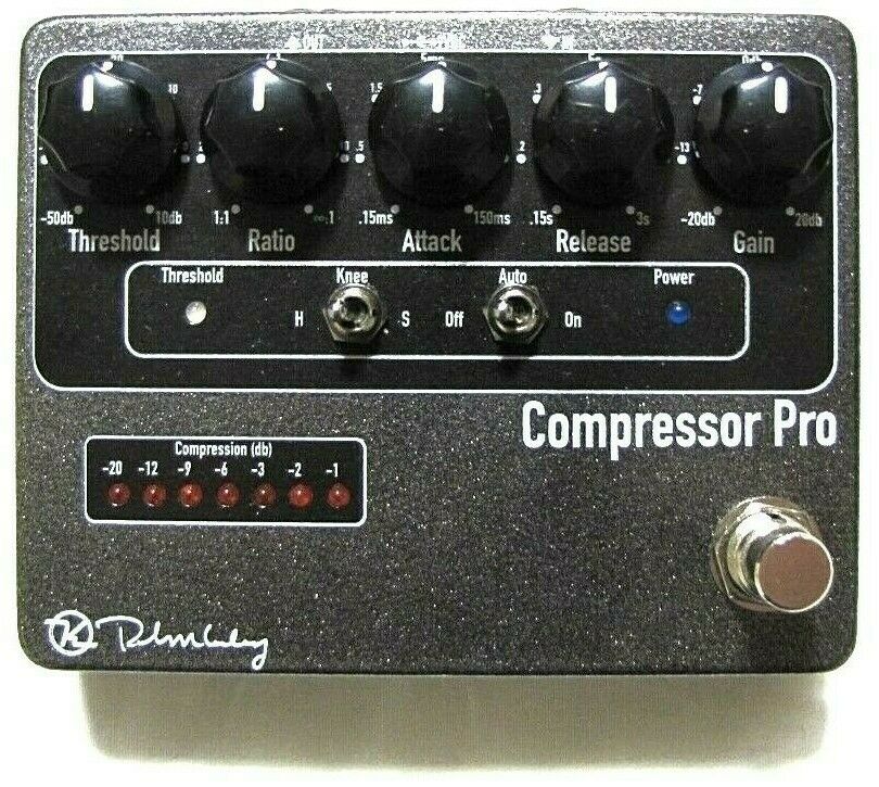 Keeley Compressor Pro pedal - black enclosure with LED compression meter