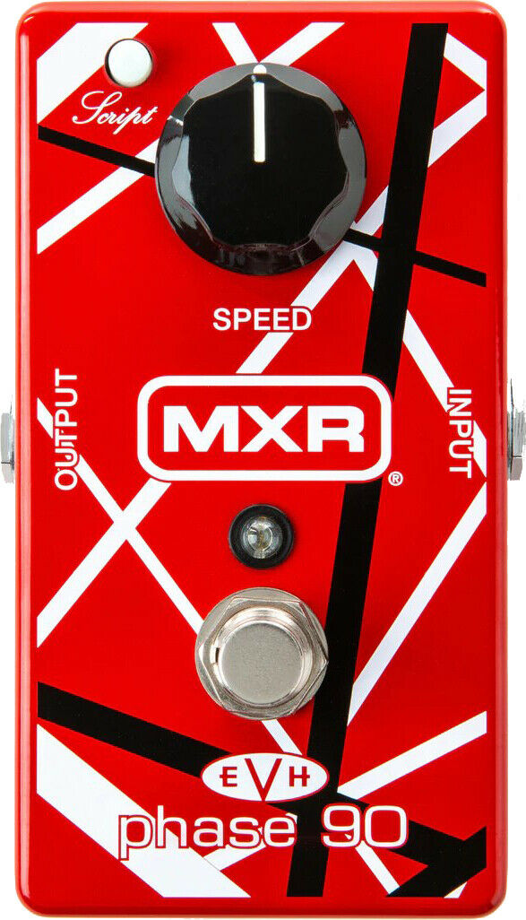 MXR EVH90 Phase 90 phaser pedal — red white black Frankenstein enclosure top angle