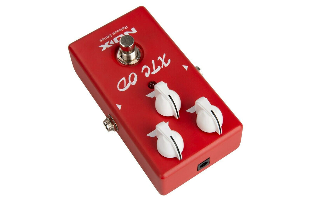 NUX XTC OD overdrive pedal — top view showing jacks