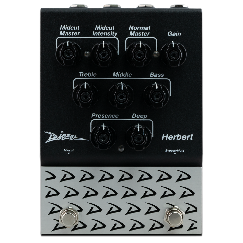 Diezel Herbert Distortion Preamp Guitar Effects Pedal Front - Controls