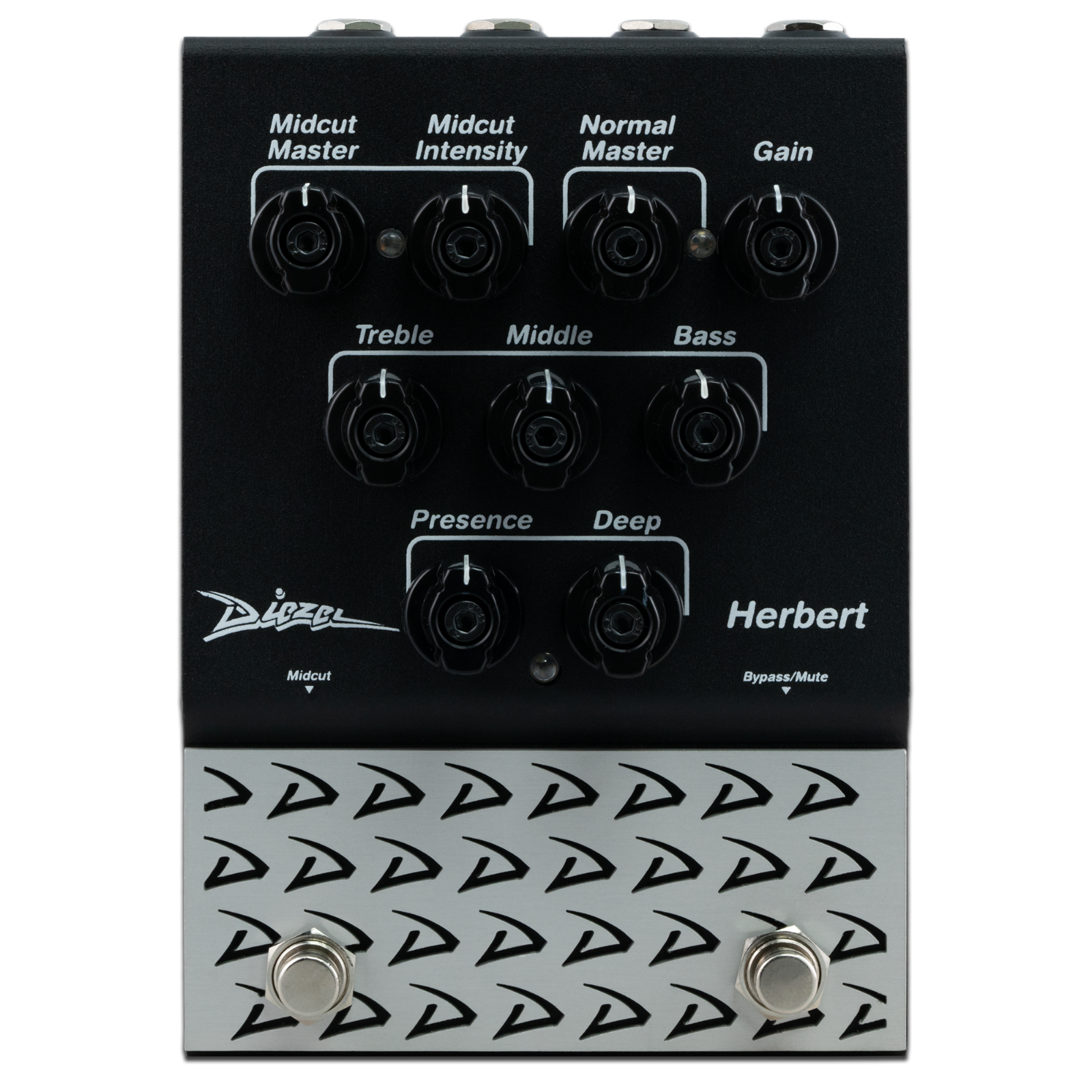 Diezel Herbert Distortion Preamp Guitar Effects Pedal Front - Controls