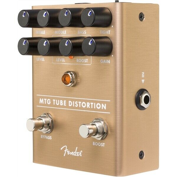 Fender MTG Tube Distortion pedal — footswitches and Fender logo