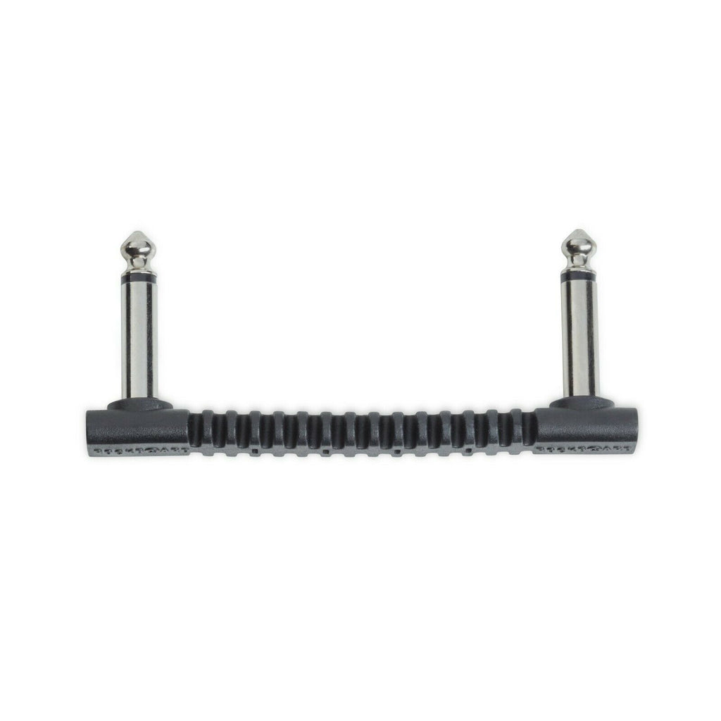 RockBoard Bender75 flat patch connector side view with angled plugs