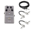 Fender Engager Boost pedal — silver enclosure with included cables